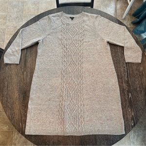 Talbots Plus Size 2X Gray w/ Micro Multicolor Sprinkles Sweater Dress